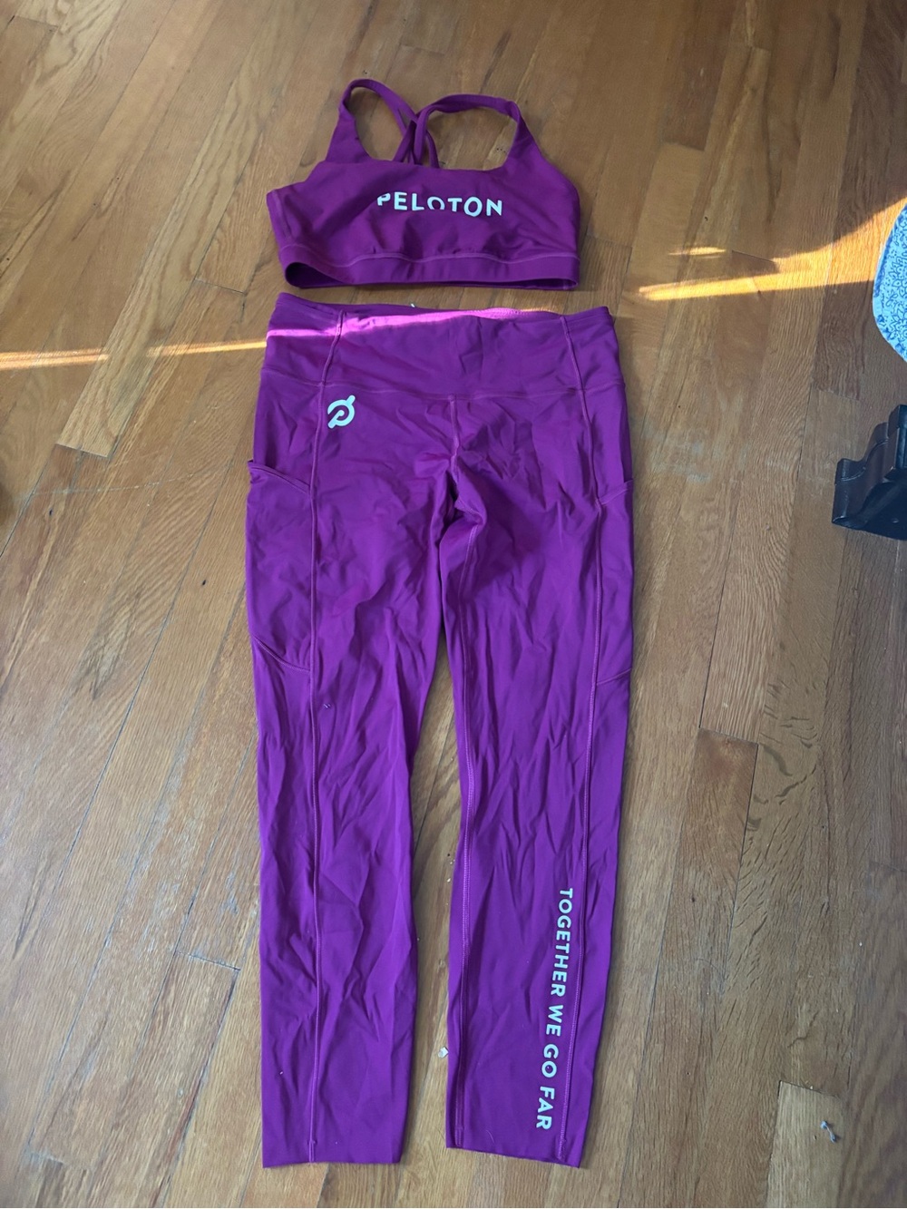 Lululemon x Peloton Women’s Fuchsia Active Leggings & Sports Bra Set